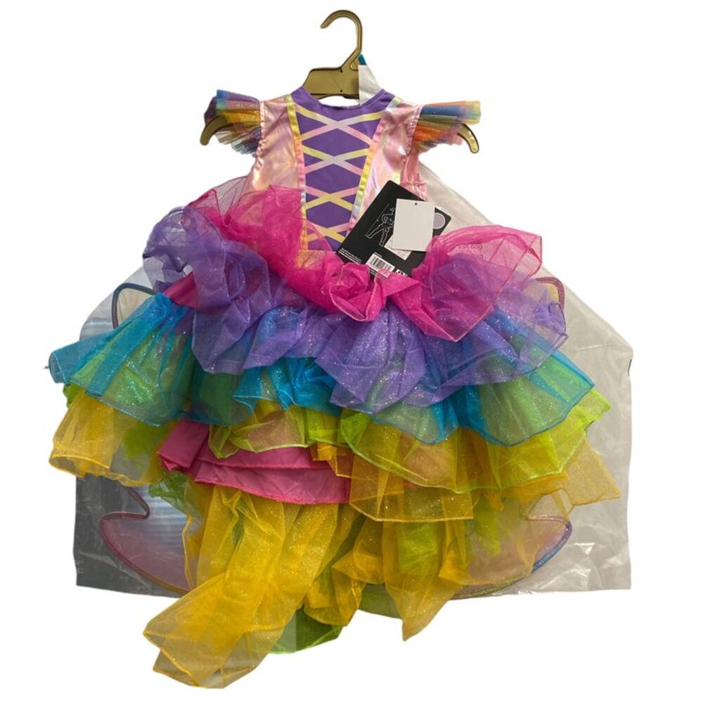 Sparkle Rainbow Tutu Costume Dress - Pink, Purple, Blue & Yellow